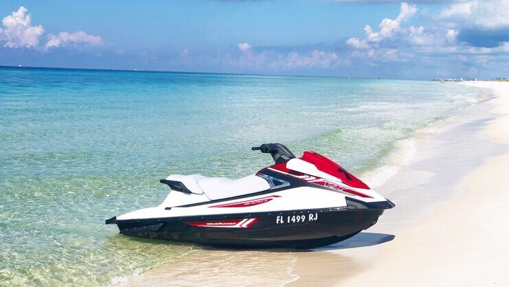 picture of a jet ski on a beach