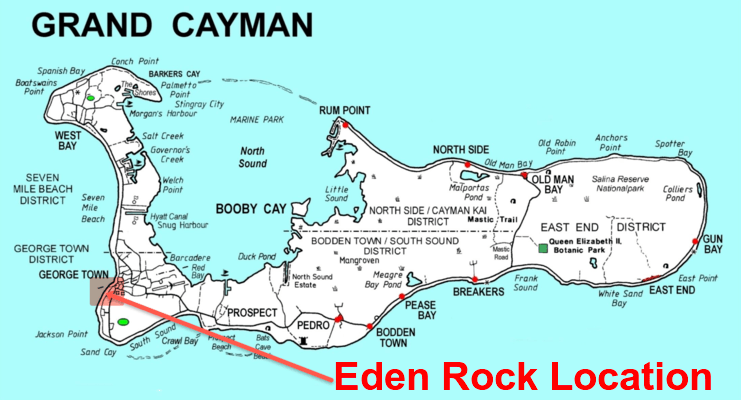image of map showing location of eden rock